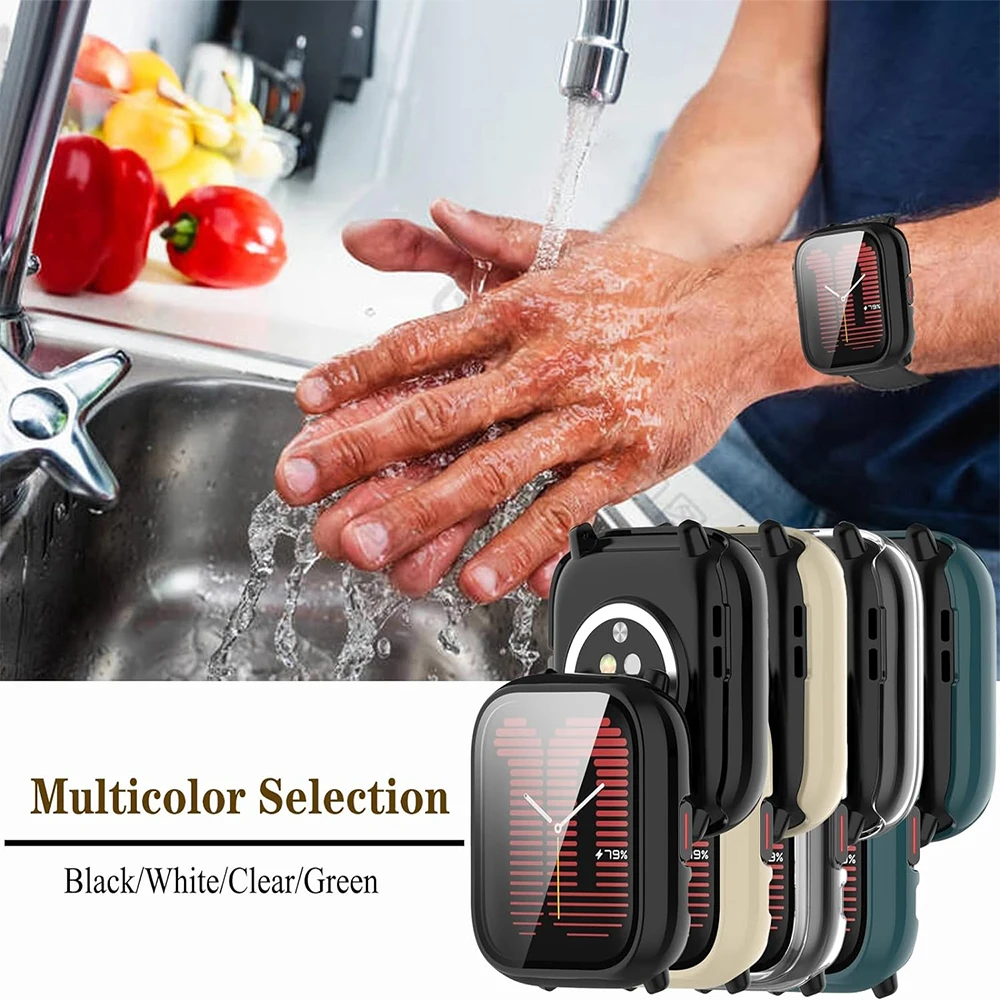 Durable Bumper Case with Tempered Glass Screen Protector and Anti-Scratch Coating.