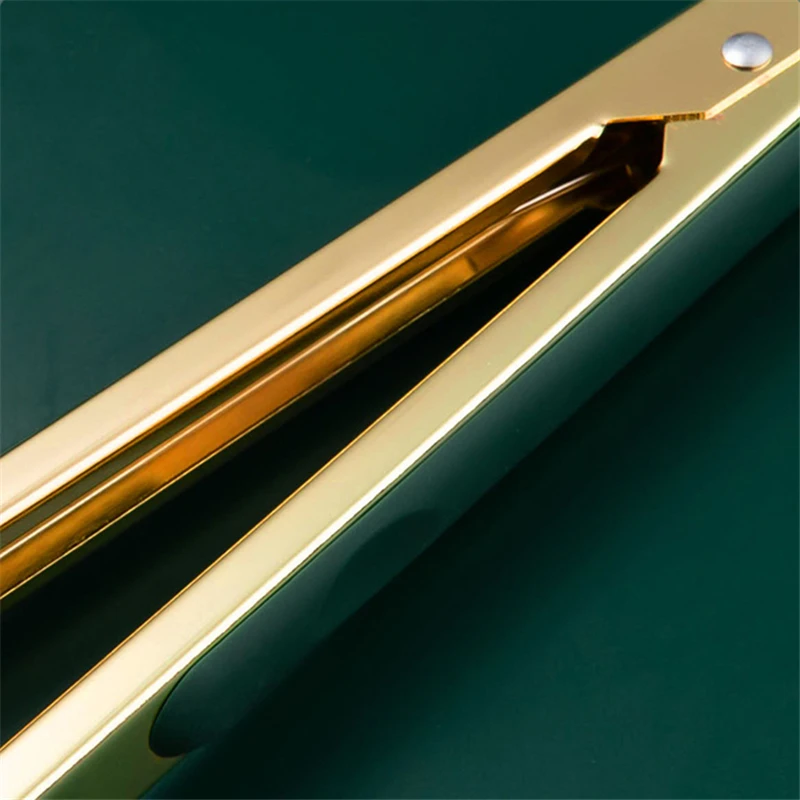 9/12 Inch Silicone Food Tongs Stainless Steel BBQ Grill Steak Clip Kitchen Salad Bread Serving Clamp Cooking Utensils food tongs