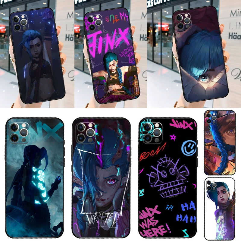 Arcane Jinx Vi Anime Silicone Bumper Phone Case