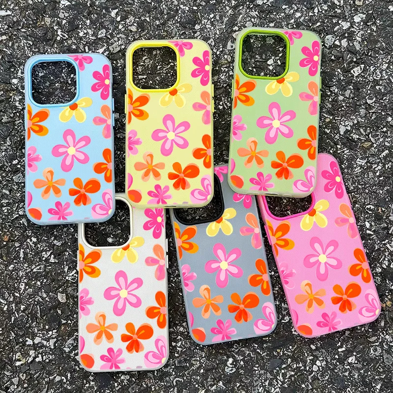 Vibrant Floral Back Cover 2-in-1 Phone Case