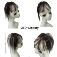 Extensions de cheveux humains à couverture complète 3D, postiches à clips pour femmes, frange vaporeuse, pour cheveux amincissants, usage quotidien 4