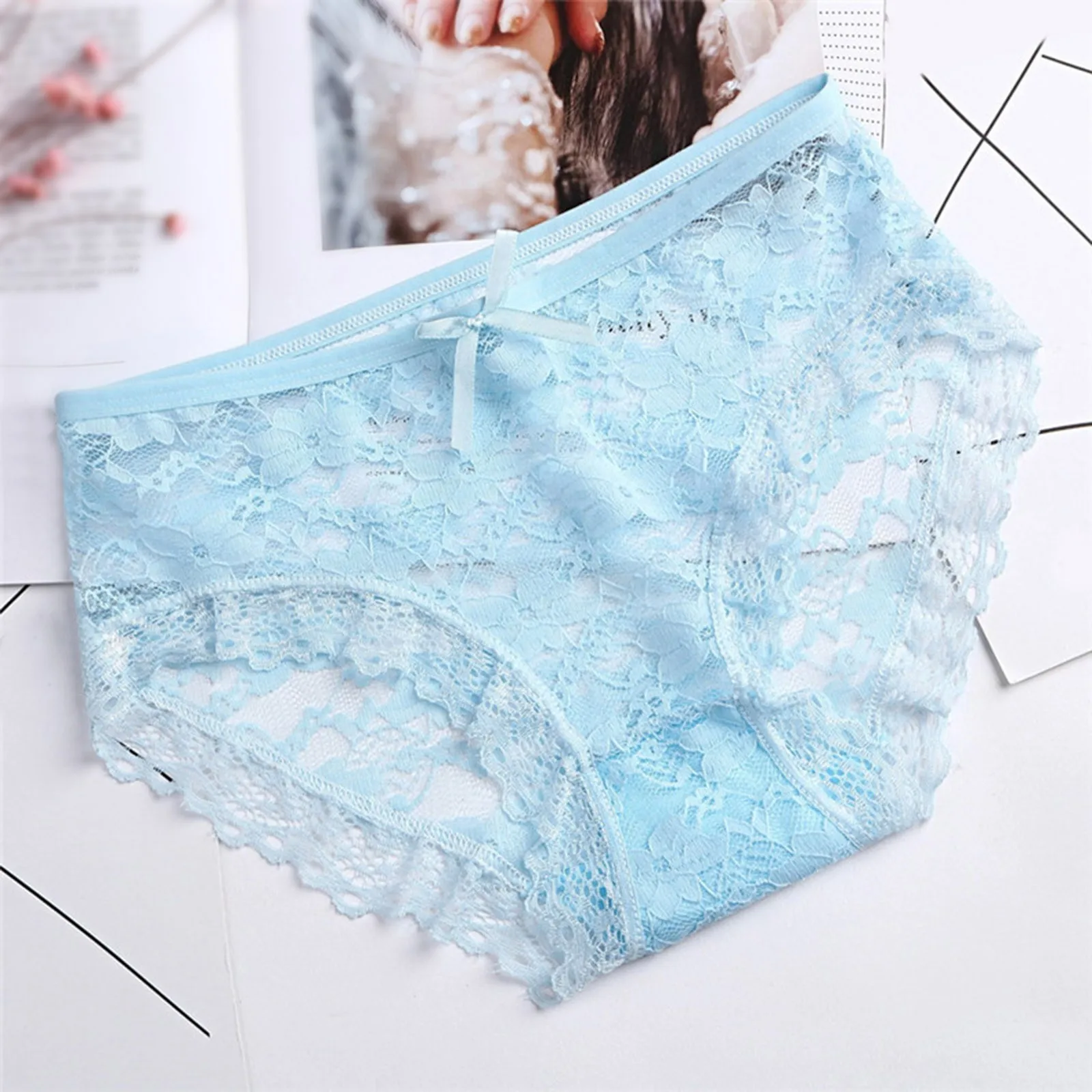

Woman Sexy Lace Panties Female Briefs Underwear Women Breathable Panty Perspective Panties Briefs Underpants Seamless Intimates
