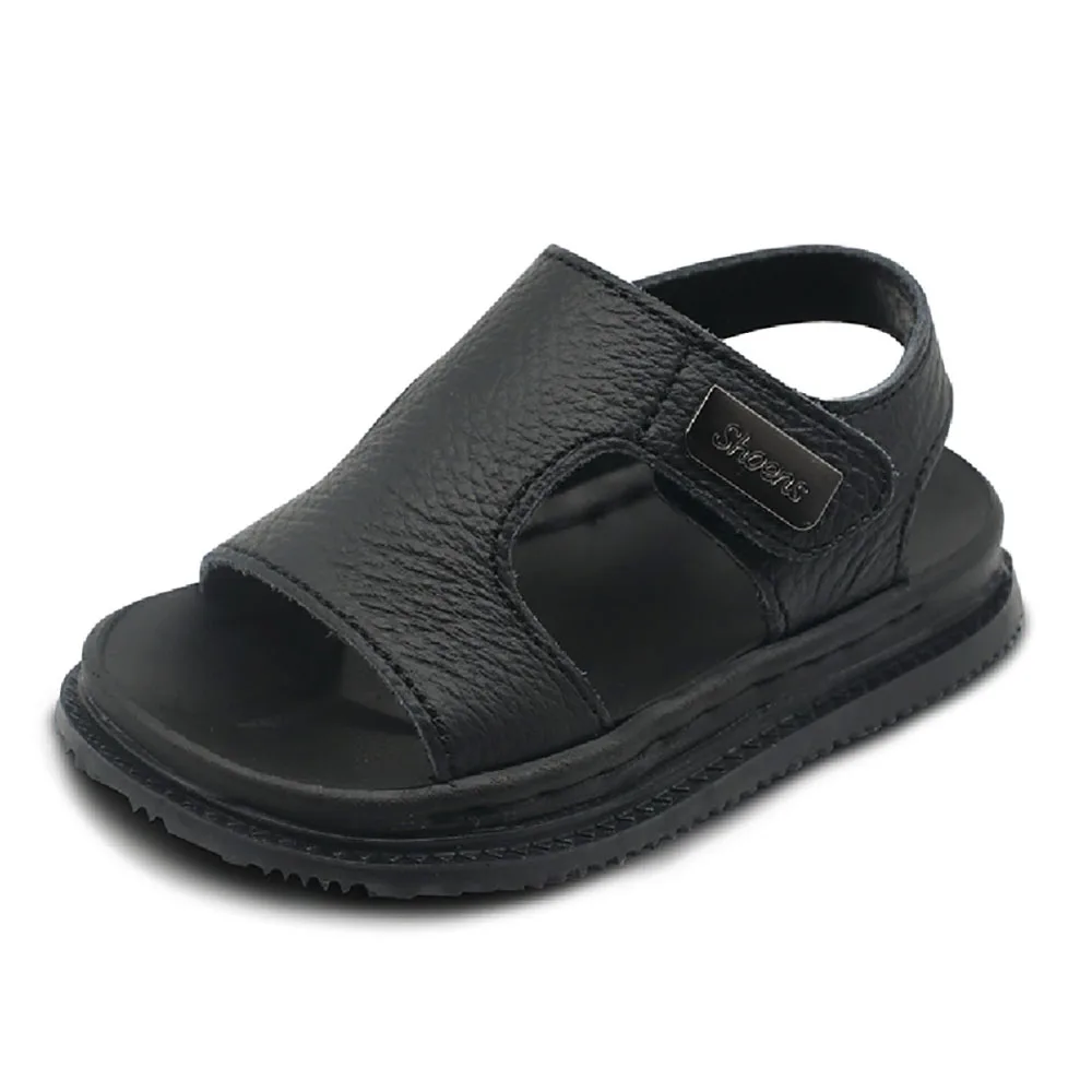 Summer Beach Sandals For Boys Korean Style Children Footwear PU Leather Anti-slippery Soft-soled