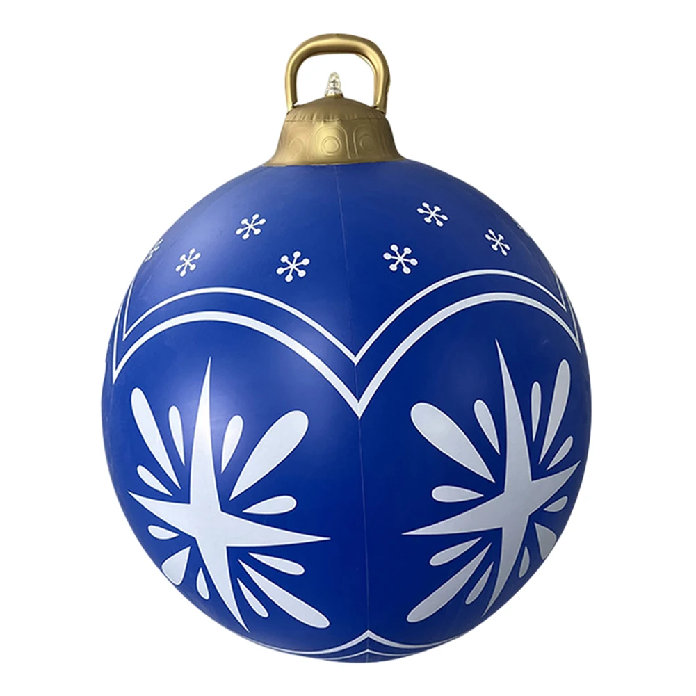 thumbnail image 1 of Bola inflable navideña de 60 cm, bola decorativa navideña para exteriores, bolas decorativas navideñas impermeables, bolas grandes para decorar árboles, 1 of 5