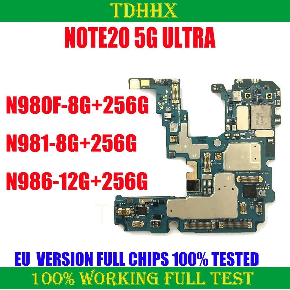Iphone motherboard Mobile motherboard Original unlocked NOTE 20 5G Ultra N980F N981B N986B N981U N986U motherboard 8GB 12GB RAM 256GB ROM full chip