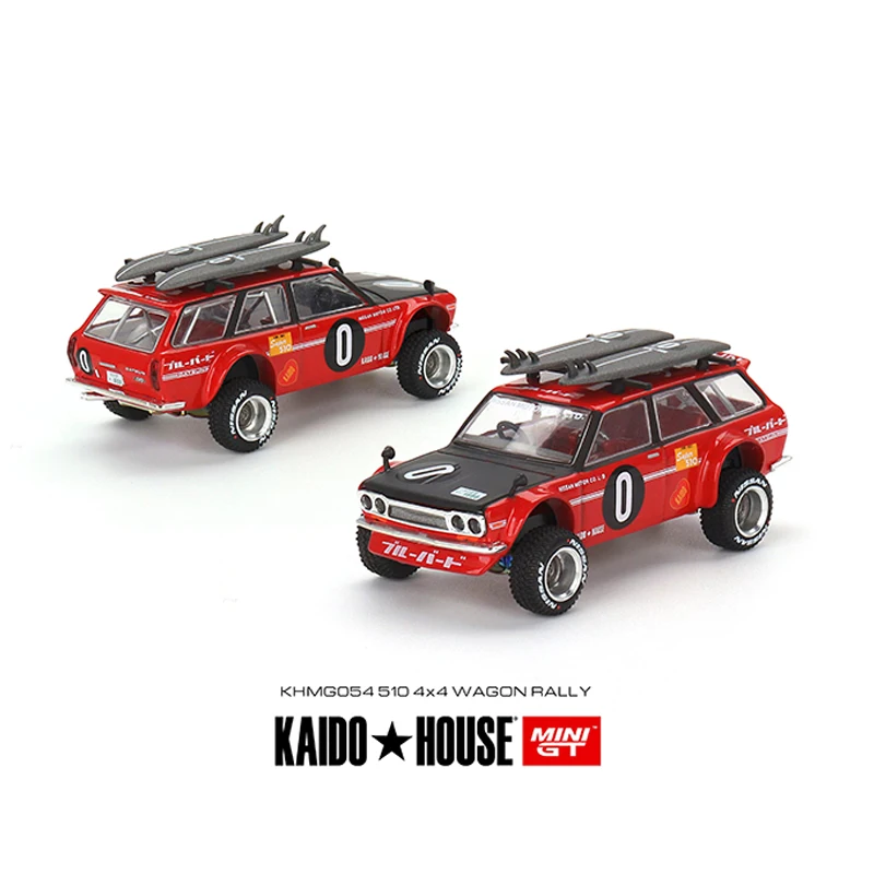 

MINI GT + Kaido House 1:64 модель автомобиля KAIDO 510 Wagon GT Surf Safari RS V2 из сплава открытая капот-красный
