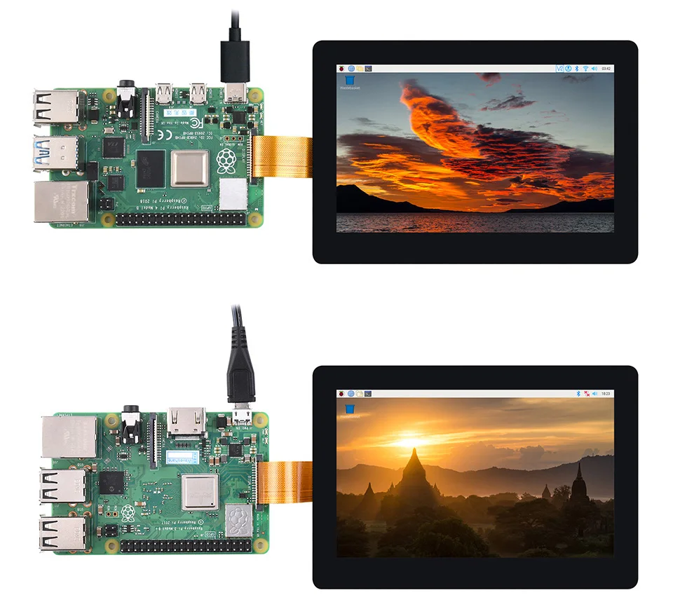 Waveshare-800  480 5 ġ DSI LCD ,   5 Ʈ  ġũ IPS ÷ г