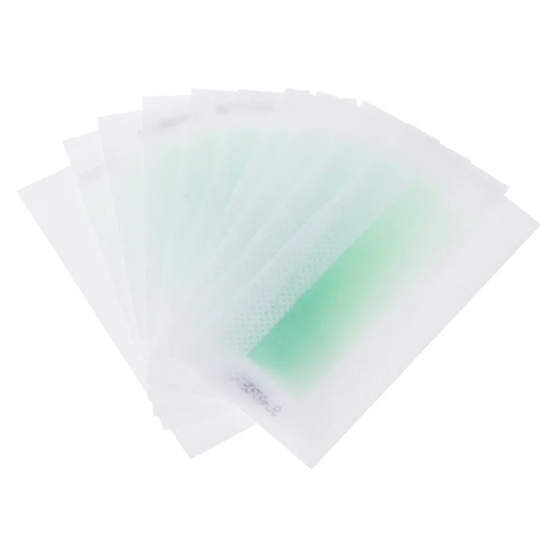 10pcs/Set Hair Removal Depilatory Epilator Cold Wax Strips Paper Pad For Face Nonwoven