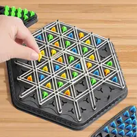 Chain chess rubber band triangle chess geometric chain chess game children's interactive brain teaser strategy game 2