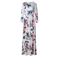 Femmes été imprimé fleuri Maxi 2025 ample blanc Boho Robe de plage femmes Vintage soirée longue Robe robes femme Robe 6