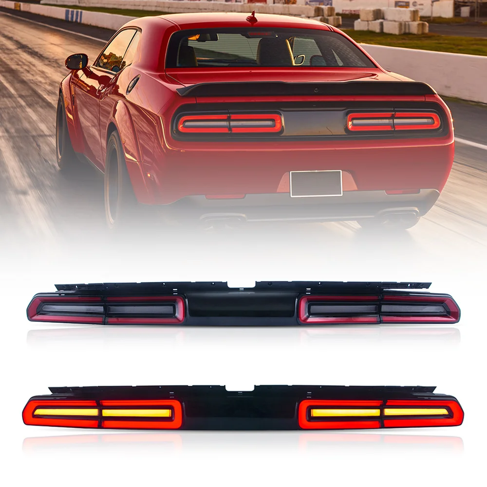 

TailLight for Dodge Challenger 08 - 14 Rear Light Led Taillights Assembly Dynamic Sequential Turn Signal DRL Brake Reverse Lamps