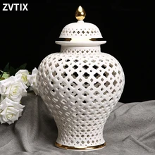 

Ceramic Ginger Jar Dried Flower Pitch Flower Arrangement Accessories Decorative For Home Storage Bottles Kitchen Containers Best