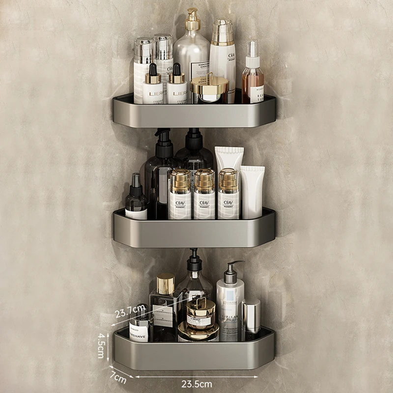 1/2 set Bathroom shelves Self-adhesive corner shelves Bathroom towel  organizer Bathroom finishing accessories