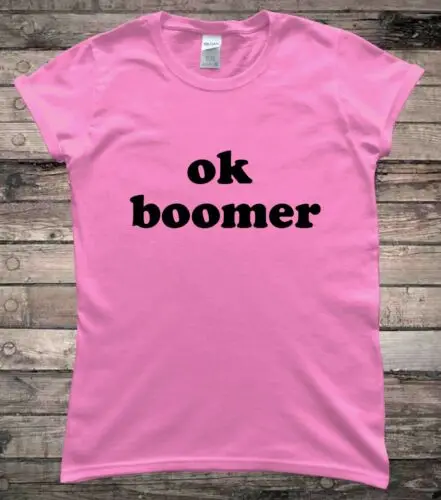 

Женская футболка со слоганом тысячелетия OK Boomer