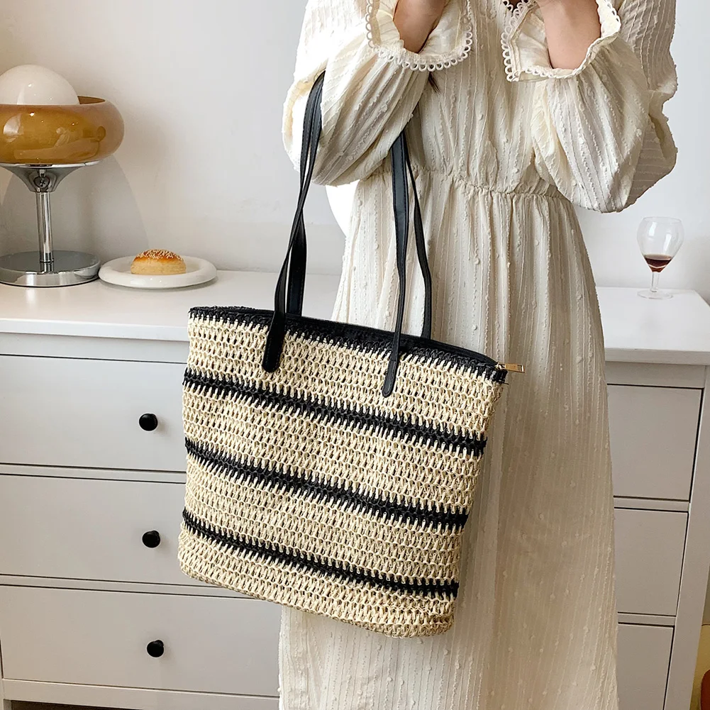 Summer Straw Shoulder Bags for Women Boho Bags