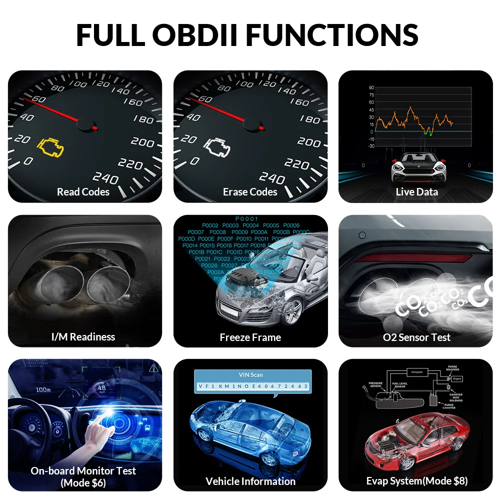 LAUNCH X431 CR3008 PLUS Full OBD2 Diagnostic Tools Car OBD OBD2 Automotive Scanner Check Engine Battery Free Update Online 4