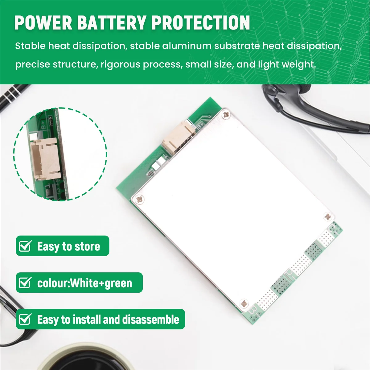 ABUO3S 12V 100A BMS Li-Iron Scheda di protezione del caricabatteria al litio con bilanciamento della batteria di alimentazione/migliora la scheda di protezione PCB - immagine 6