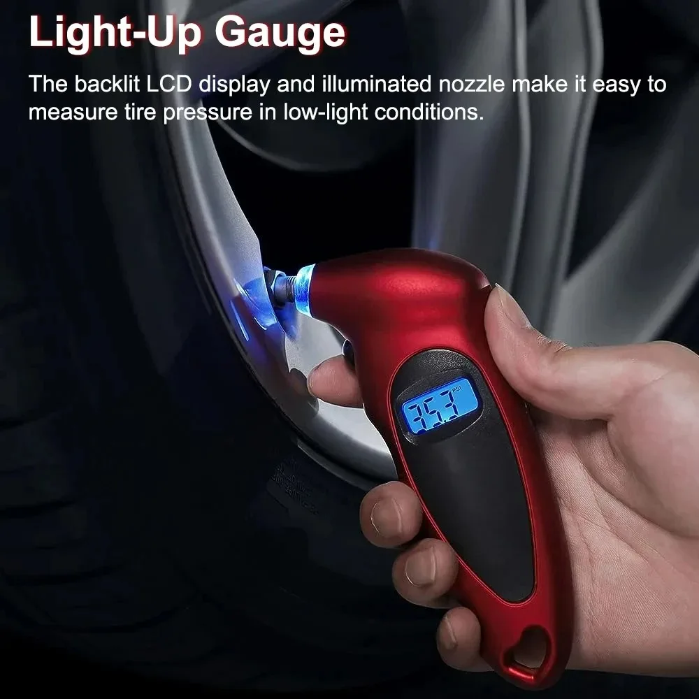 Car Mini Digital Tire Pressure Gauge Motorcycle Bike Tire Diagnostic Tool LCD Display Pressure Tool PSI Kpa tire pressure gauge