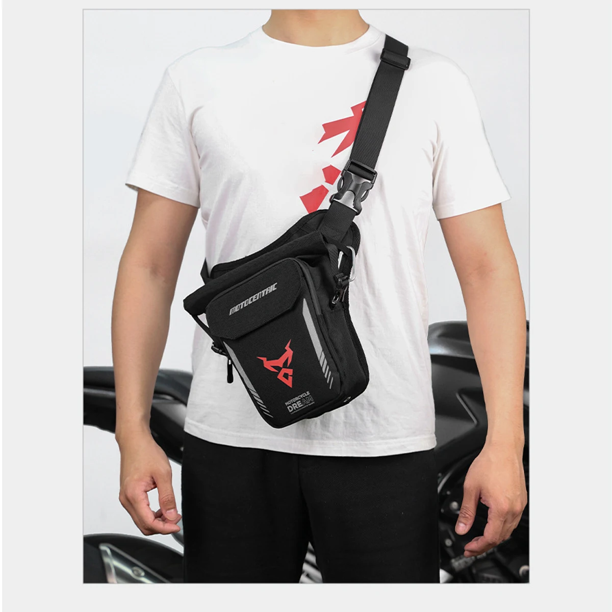 Motorcycle Knight Multifunctional Drop Leg & Waist Backpack - Black Fanny Pack Accessory