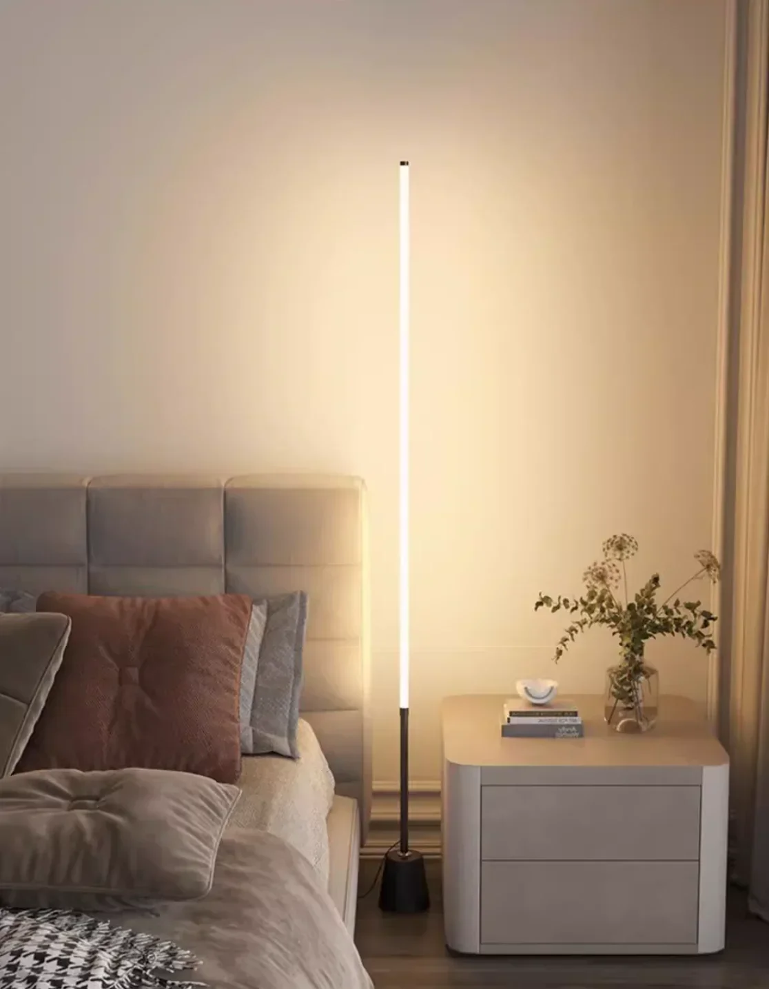 

Living Room Dimmable Corner Floor Lamp Remote 100cm Stand Smart LED Mood Light for Bedroom Nordic Home Decor Interior lighting