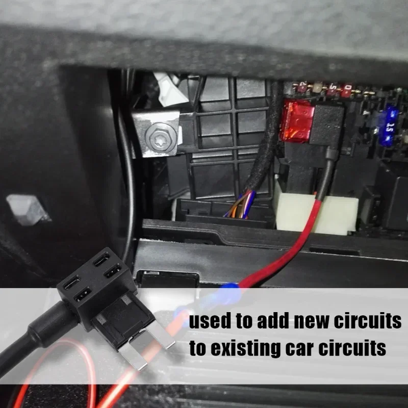 Fuse Box Holder Fuse Holder 10/5pcs Car Fuse Holder Medium Small Mini Size Add-a-circuit TAP Adapter Micro Standard ATM Blade Fuses For Car Motorcycle Vans