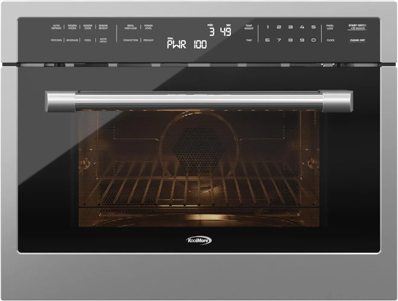 

KoolMore 24 Inch Built-in Convection Oven and Microwave Combination with Broil, Soft Close Door, 1000 Watt Power