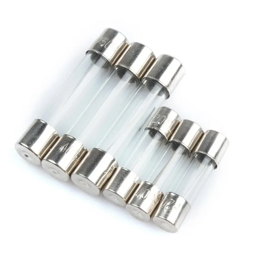 100pcs Quick Fast Blow Glass Fuse Fuze 5*20mm 250V 0.1/0.2/0.25/0.3/0.4/0.5/0.75/1.25/1.5/2.5/3.15/6.3/8/10/15/20/25/30A Ampere blow glass fuse