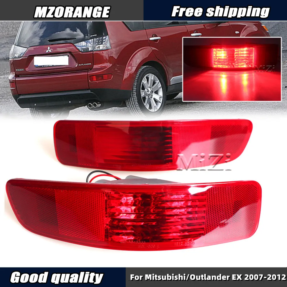 MZORANGE Rear Bumper Lights For Mitsubishi Outlander EX 2007 2012 Red