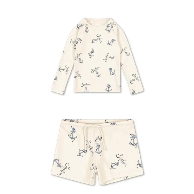 Baby Swimwear Boys Swimwears Striped Lemon Long Sleeved Swimsuit Seahorse Boy Beach Shorts kids Vacation Sunscreen Swimsuits kids swimsuits boys swim shorts