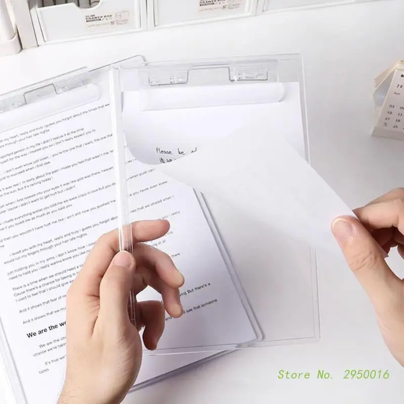 A4 A5 Clipboard Acrylic Transparent A4 Clipboard A5 Paper Holder Writing Board with Profile Clip for Memos Form Document