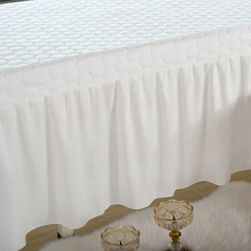 1pcs Bed Sheet Only Solid Beauty Salon Massage Table Bed Sheet Skin-Friendly Massage SPA Full Cover with Skirt No Pillowcase