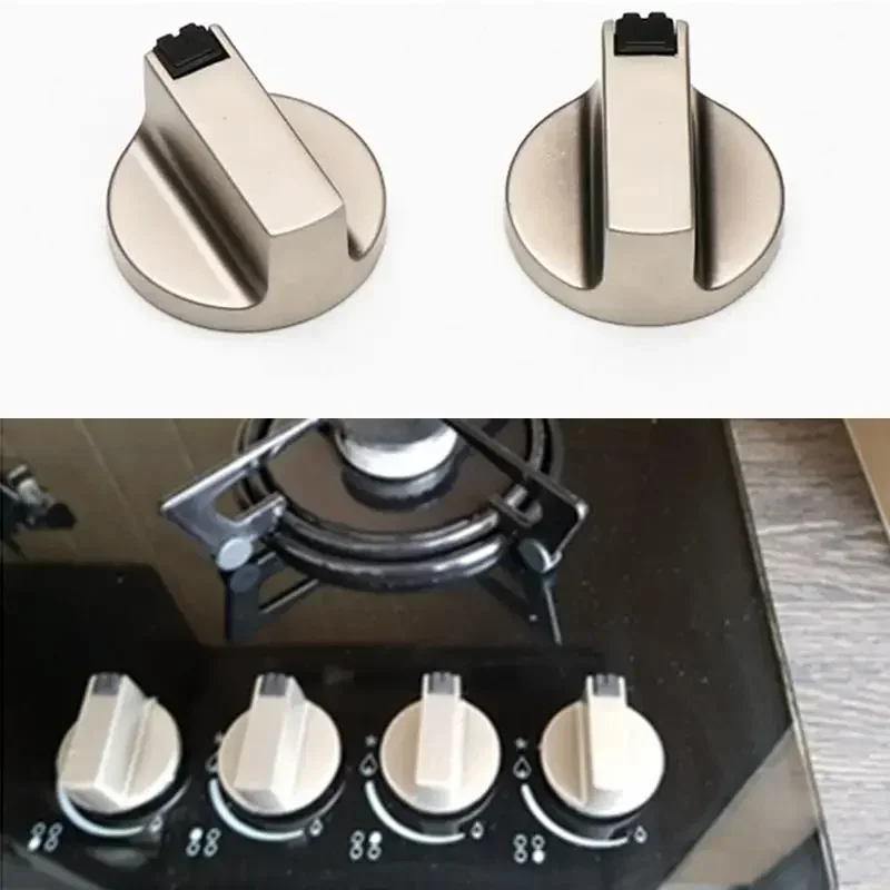 2Pcs Universal Metal Rotary Switch Control Knobs 6Mm/8Mm Replacement For Household Kitchen Cooker Gas Stove Oven Accessories rotary switch