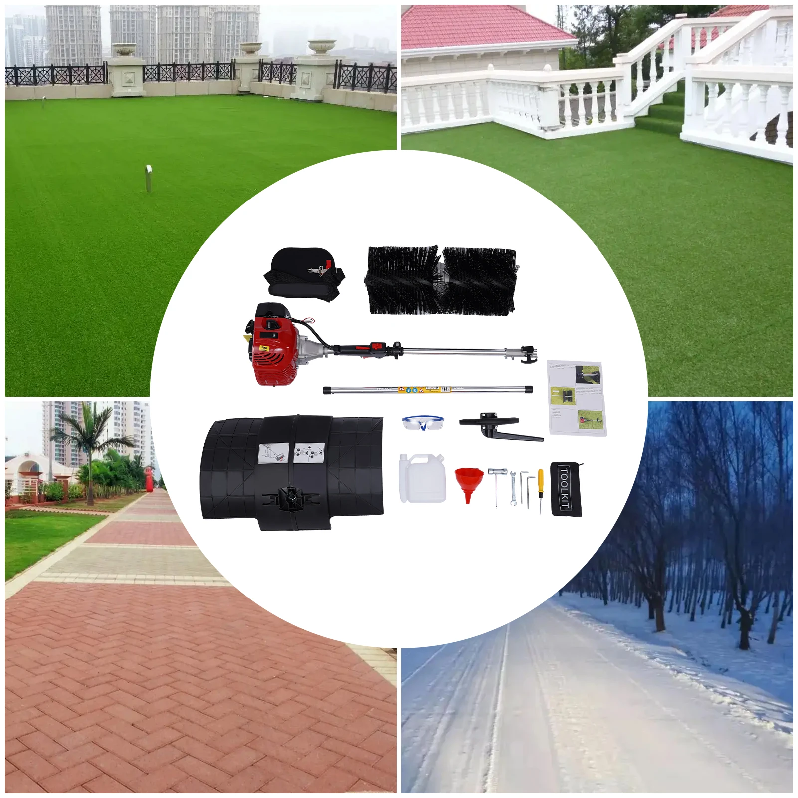 Hand-Held Side-Mounted Cleaner Rustproof Multi-Function Cleaning Machine with Adjustable Speed for Cleaning Leaves and Snow