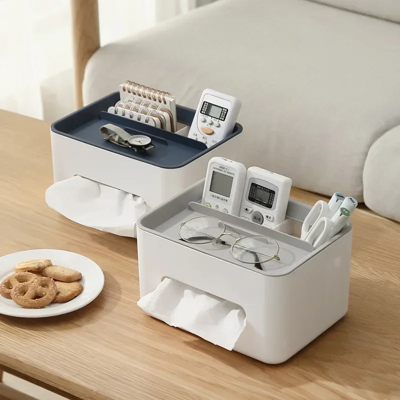 Tissue Box Napkin Holder Remote Control Storage Desk Organizer Office Multifunctional Sundries Container Storage Home tissue dispenser,tissue box