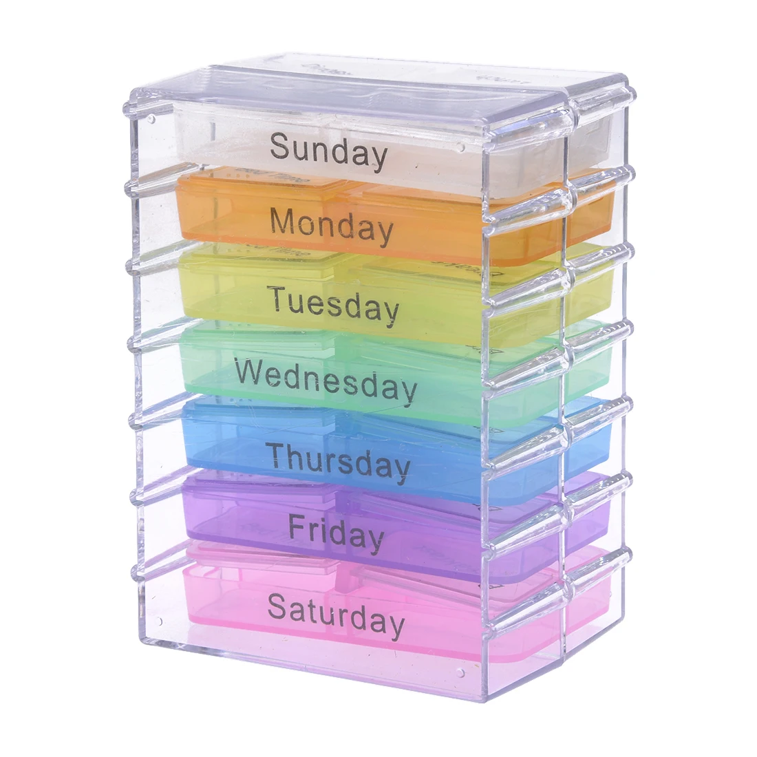 

Medicine Weekly Storage Pill 7 Day Tablet Sorter Box Container Case Organizer