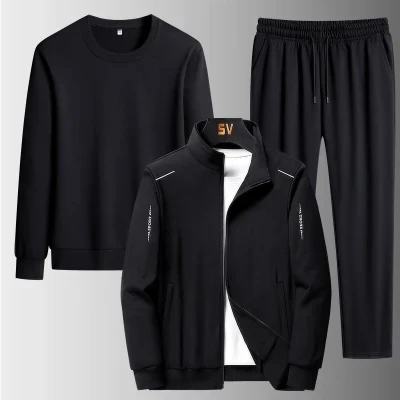 Conjunto de chándal para hombre, chaqueta y pantalones deportivos de talla grande 8XL y 7XL, moda de otoño y primavera