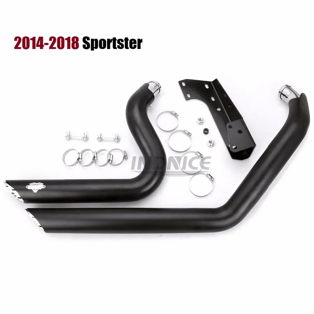 Black exhuast mufflers Shortshots Exhaust Pipes exhaust sets for Harley iron 883 Sportster xl883 xl1200