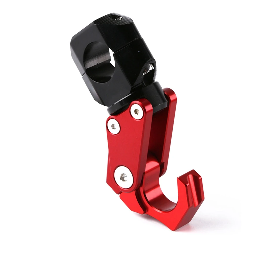 

Motorcycle Hook Helmet Holder Luggage Bag Bottle Hook Hanger Carry Holder Storage CNC Aluminum Accessories Bike Bicycle Red
