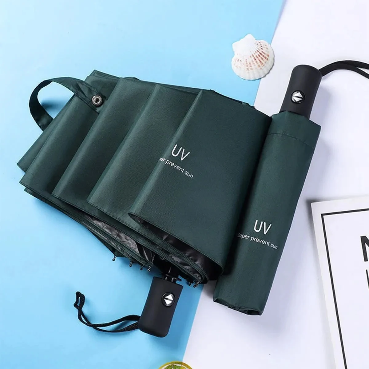 1pc-Fashionable Portable Umbrella Folding Anti UV Rain Sun Protection Light Weight Windproof for Women and Men Parasol Umbrella