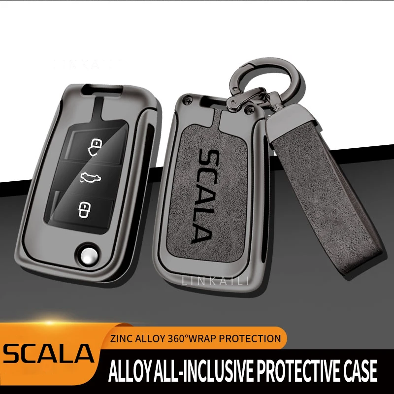 Zinc alloy key case for Skoda Scala 3 key car case key case cover key case