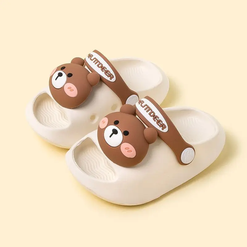 

Bear Children Slippers Summer Girls boys Anti slip Home slippers Babies Cartoon Cute dinosaur slippers Silent rabbit Sandals
