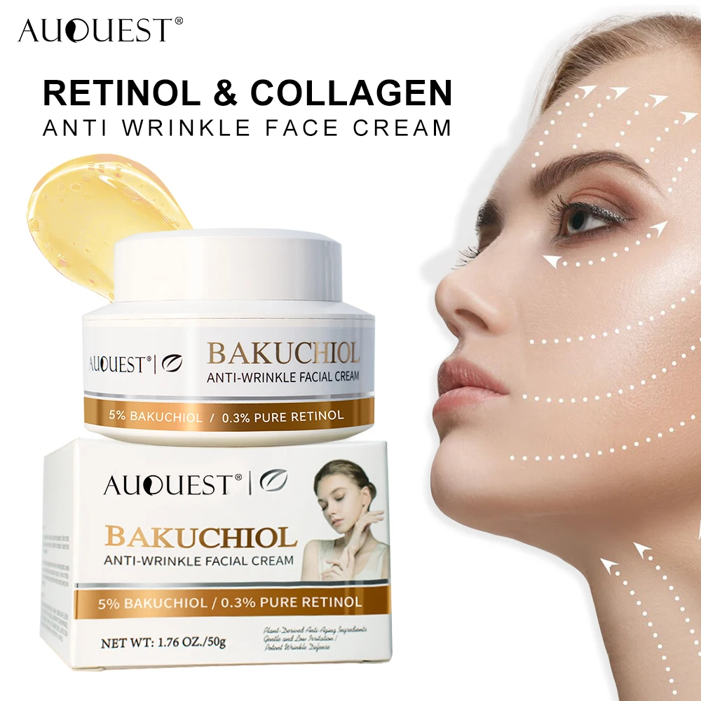 

Plant Retinol Lifting Face Cream Collagen Forehead Line Repairing Smoothing Facial Creams 50g AUQUEST Skin Care Products