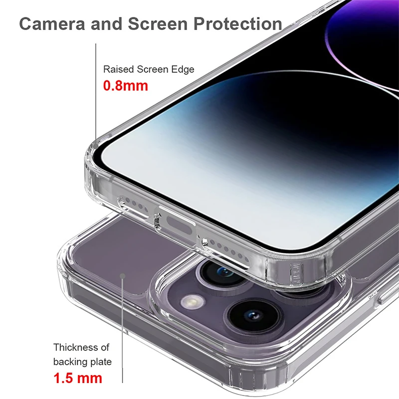 Clear Phone Case For iPhone 14 11 12 13 15 Pro Max Silicone Soft TPU Cover Case For iPhone 12 mini7 8 Plus X XS Max Back Cover 4