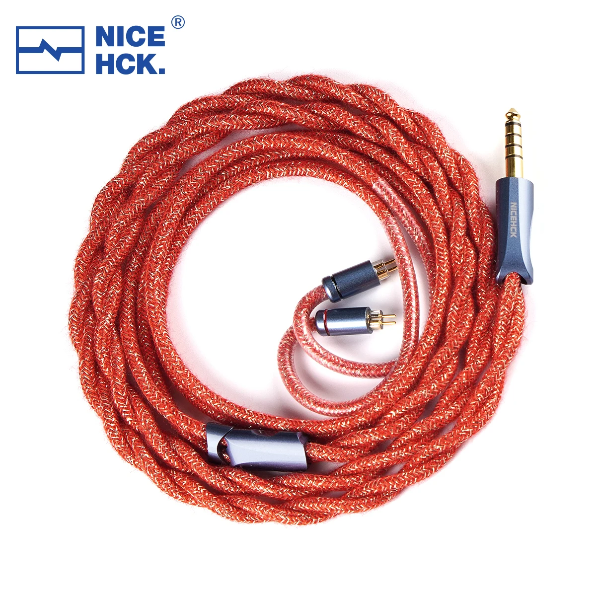NICEHCK RedGod Gold Silver Alloy+Silver Plated Copper Platinum Alloy HiFi IEM Earphone In Ear Monitor Cable OFC Plug 0.78 2Pin
