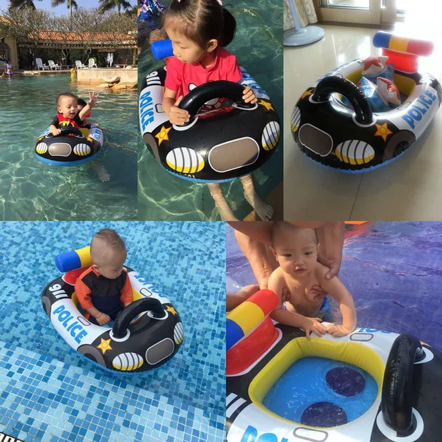 Inflatable Float Seat Baby Swimming Circle Car Shape Toddler Swimming Ring Kid Child Swim Ring Accessories Water Fun Pool Toys I 5