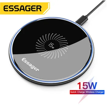 Essager 15W Qi Wireless Charger Fast Wireless Charging Pad Quick Induction Wirless Charger For iPhone 14 Pro max Xiaomi mi 9 Pro 1