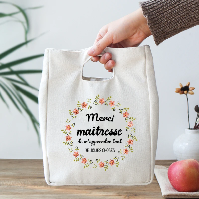 

Спасибо, хозяйка, охлаждающий Ланч-бокс, портативные изолированные холщовые сумки для обедов, термальный школьный сумка для хранения продуктов