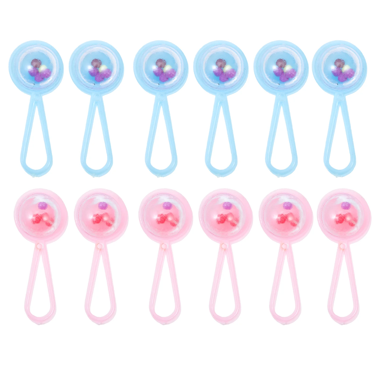 

48 Pcs Small Bell Accessories Toys Baby Shower Little Mini Interactive Acrylic Christening Table Decor Scatters