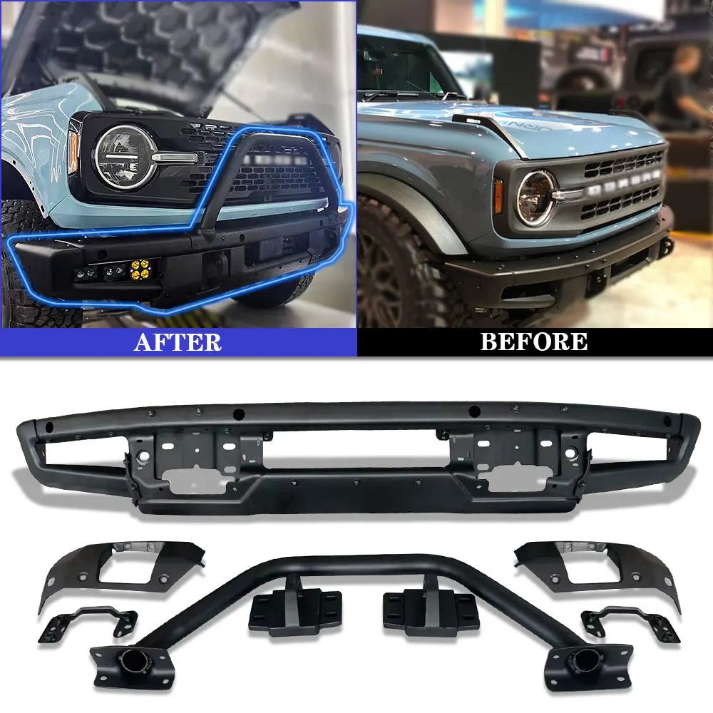 

Высококачественные бамперы U, передний бампер для Ford Bronco Bar, автомобильные детали 4x4, автомобильные аксессуары, сталь