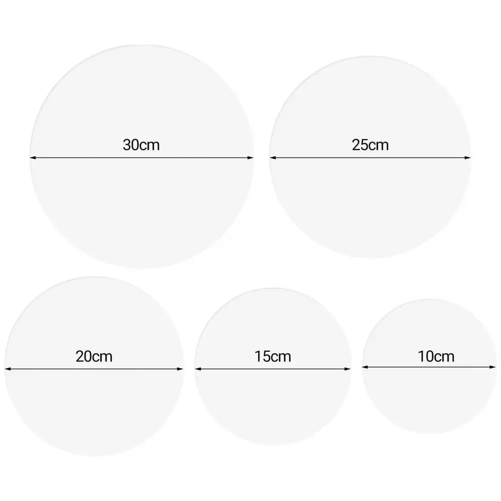 Acrylic Cake Discs 10/15/20/25/30cm Pastry Board Acrylic Cake Disc Round Cake Board Base Disk Cakes Serving Anti-cracking Base